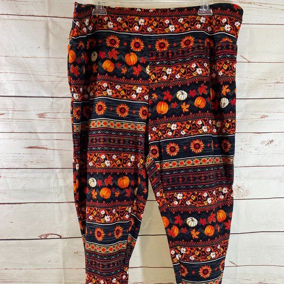 Terra & Sky Pants - Terra & Sky Fall / Halloween Print Capri Leggings NWOT Women's Size 20-22 W (XL)